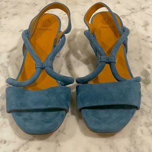 COLICO Stunning Blue Suede Oasis Sandal Sz 49/9